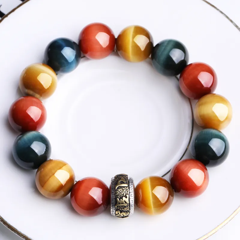 Yeon yun Jewelry Tiger's Eye Stone Jade Bracelets Unisex-3
