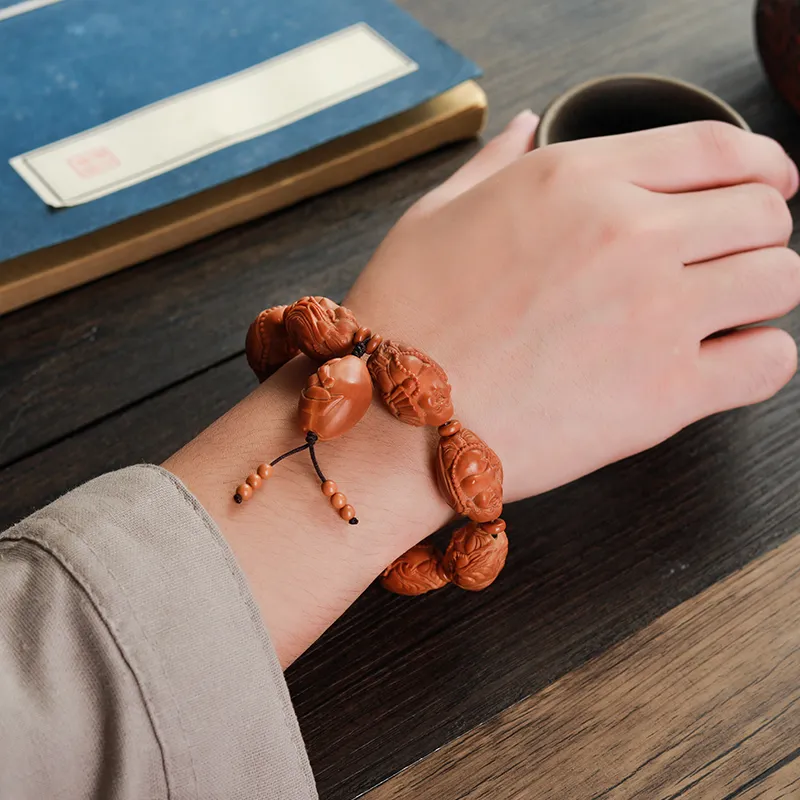 Yeon yun Jewelry Olive Pit Walnut Bracelets Unisex-2