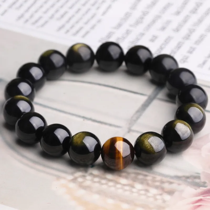 Yeon yun Jewelry Obsidian Jade Bracelets Unisex-1