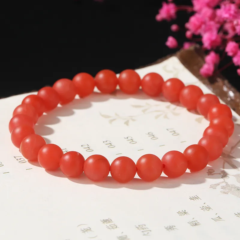 Yeon yun Jewelry Southern Red Agate Bracelets Unisex 7 8mm-2