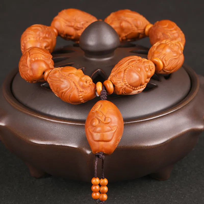 Yeon yun Jewelry Olive Pit Walnut Bracelets Unisex-3