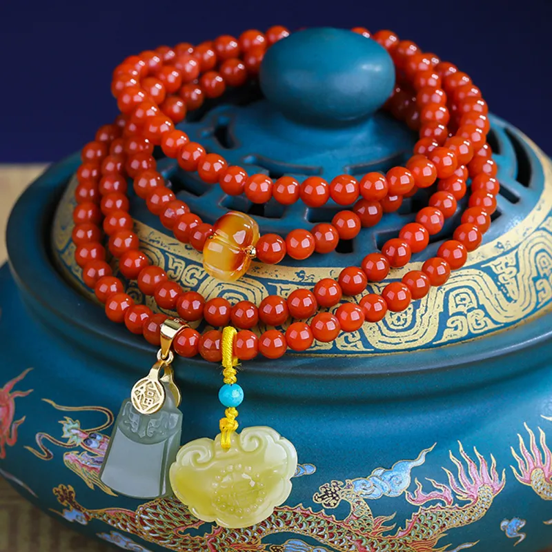 Cardamom Time South Red Agate Bracelets Unisex-2