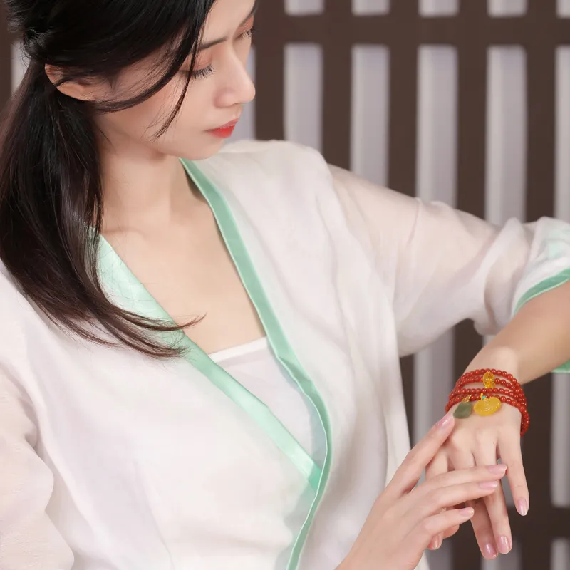 Cardamom Time South Red Agate Bracelets Unisex-1