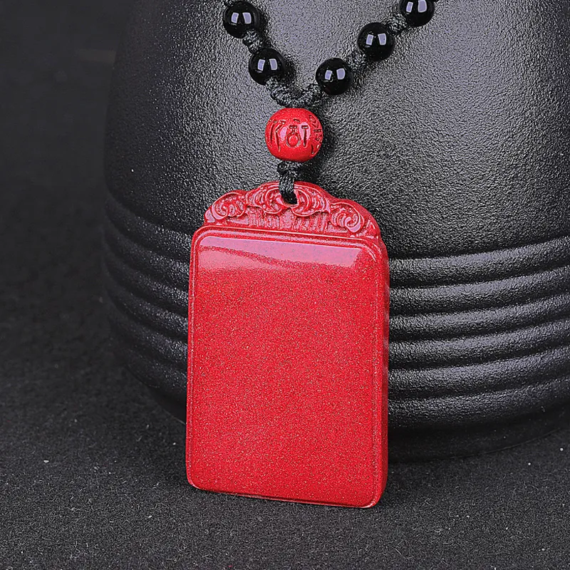 Yeon yun Jewelry Cinnabar Jade Pendants Unisex-5