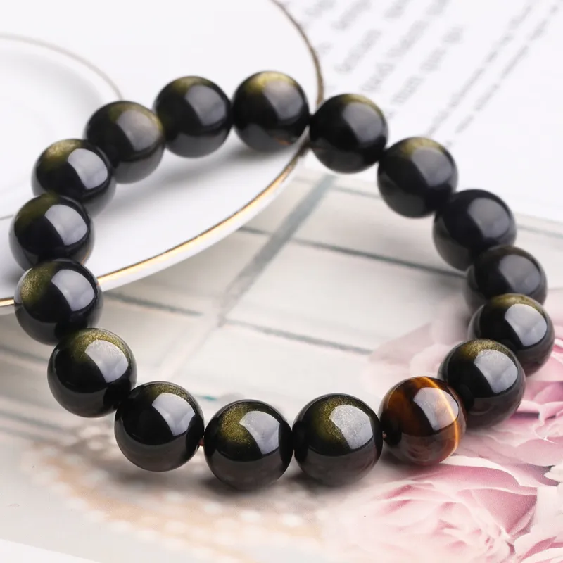 Yeon yun Jewelry Obsidian Jade Bracelets Unisex-2