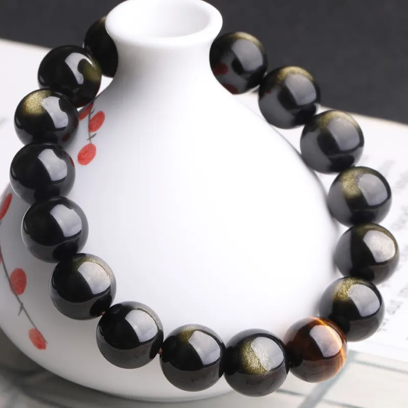 Yeon yun Jewelry Obsidian Jade Bracelets Unisex-4