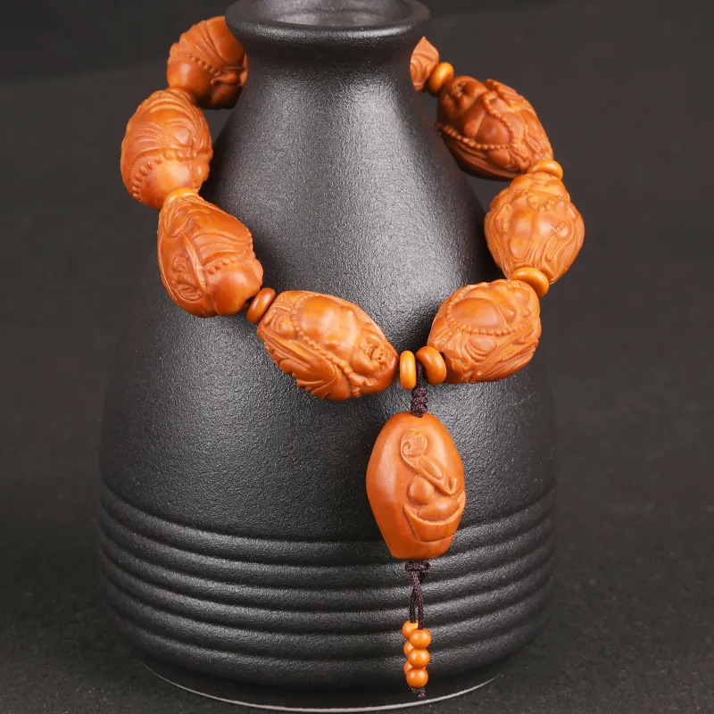 Yeon yun Jewelry Olive Pit Walnut Bracelets Unisex-5
