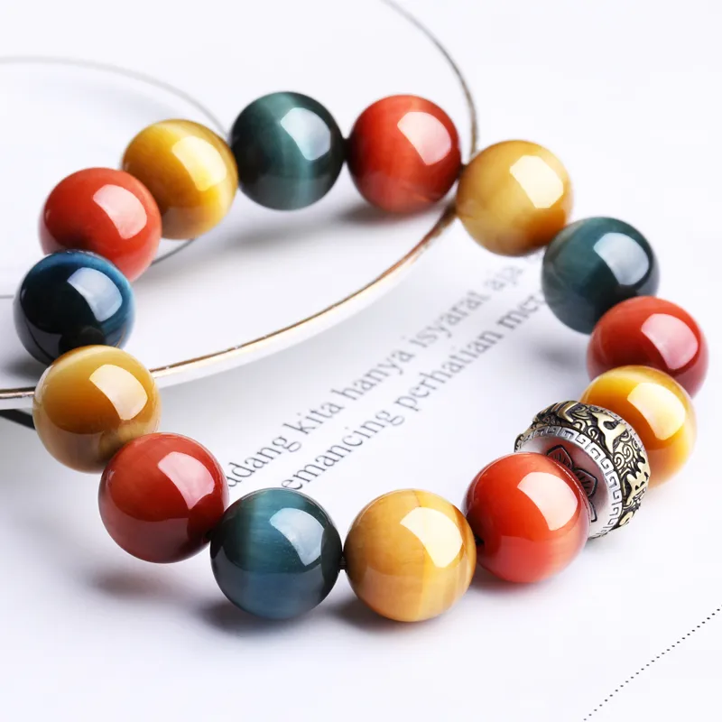 Yeon yun Jewelry Tiger's Eye Stone Jade Bracelets Unisex-2