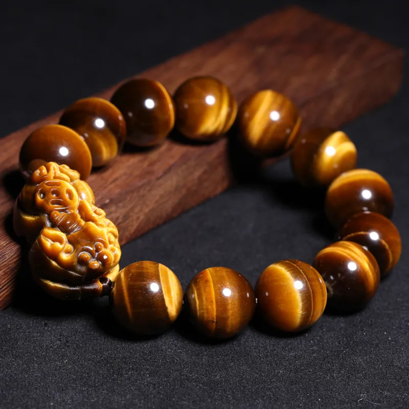 Yeon yun Jewelry Tiger's Eye Stone Bracelets Unisex-2