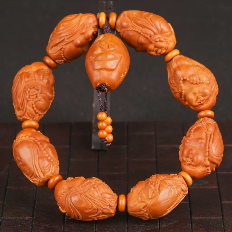 Yeon yun Jewelry Olive Pit Walnut Bracelets Unisex-6