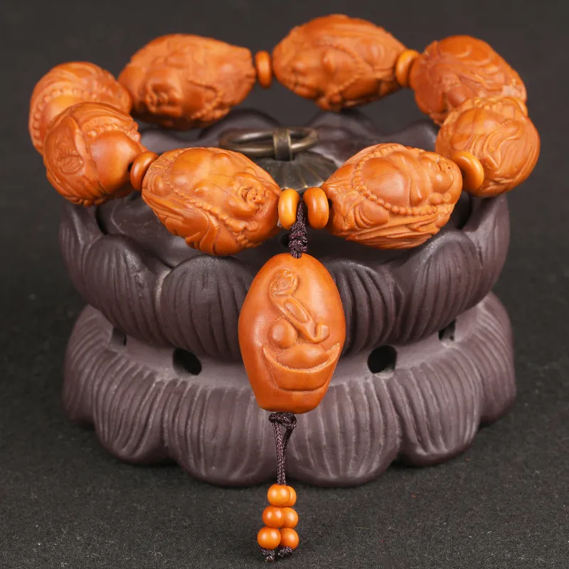 Yeon yun Jewelry Olive Pit Walnut Bracelets Unisex-4
