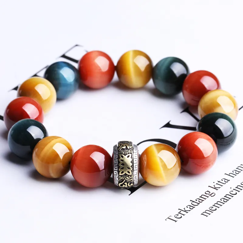 Yeon yun Jewelry Tiger's Eye Stone Jade Bracelets Unisex-1
