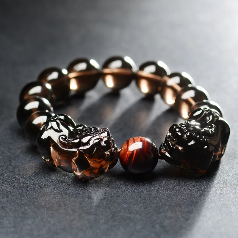 Yeon yun Jewelry Obsidian Jade Bracelets Unisex-3