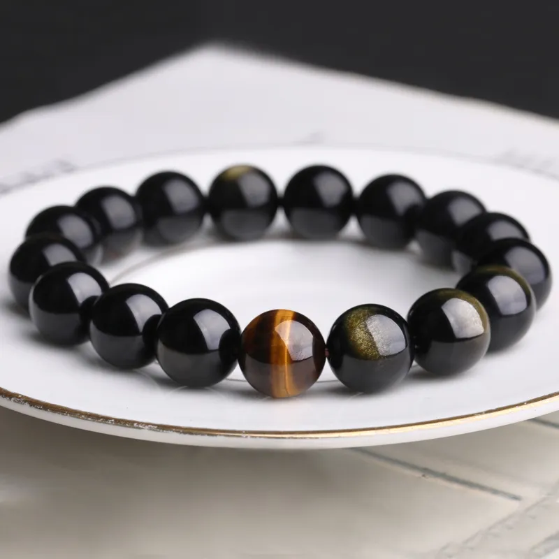 Yeon yun Jewelry Obsidian Jade Bracelets Unisex-3