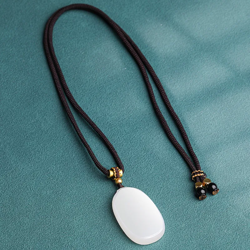 Cardamom Time Hetian Jade Necklaces White Jade Unisex-3