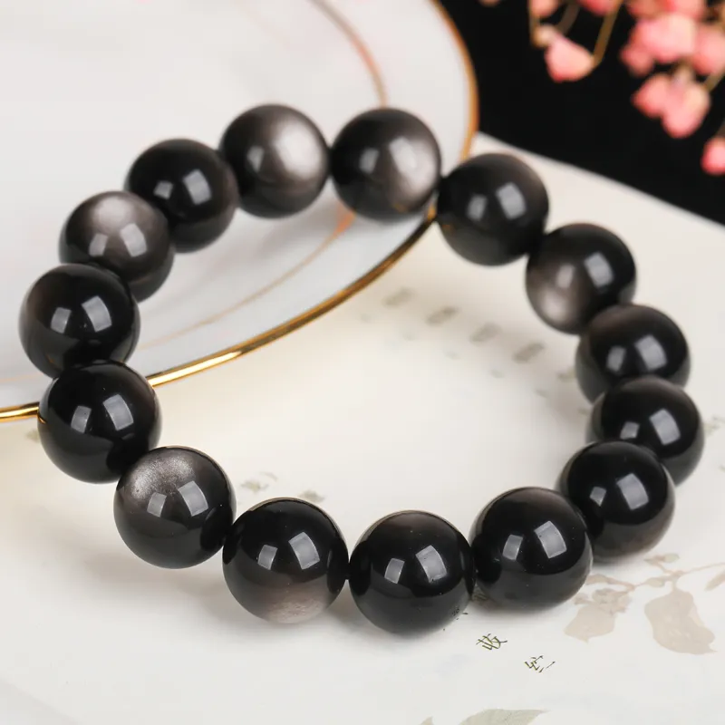 Yeon yun Jewelry Obsidian Bracelets Unisex-2