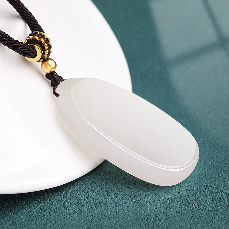 Cardamom Time Hetian Jade Necklaces White Jade Unisex-1