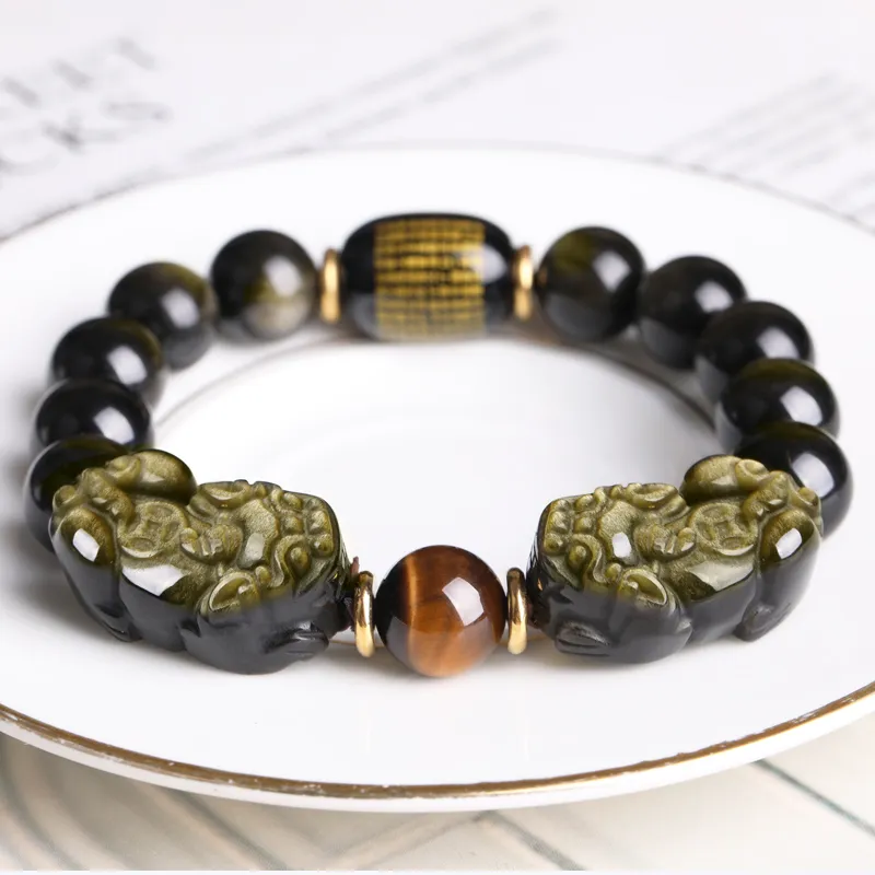 Yeon yun Jewelry Obsidian Bracelets Unisex-0