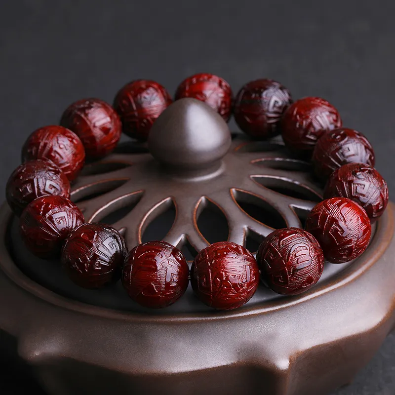 Yeon yun Jewelry Small Leaf Red Sandalwood Precious Wood Bracelets Unisex-1