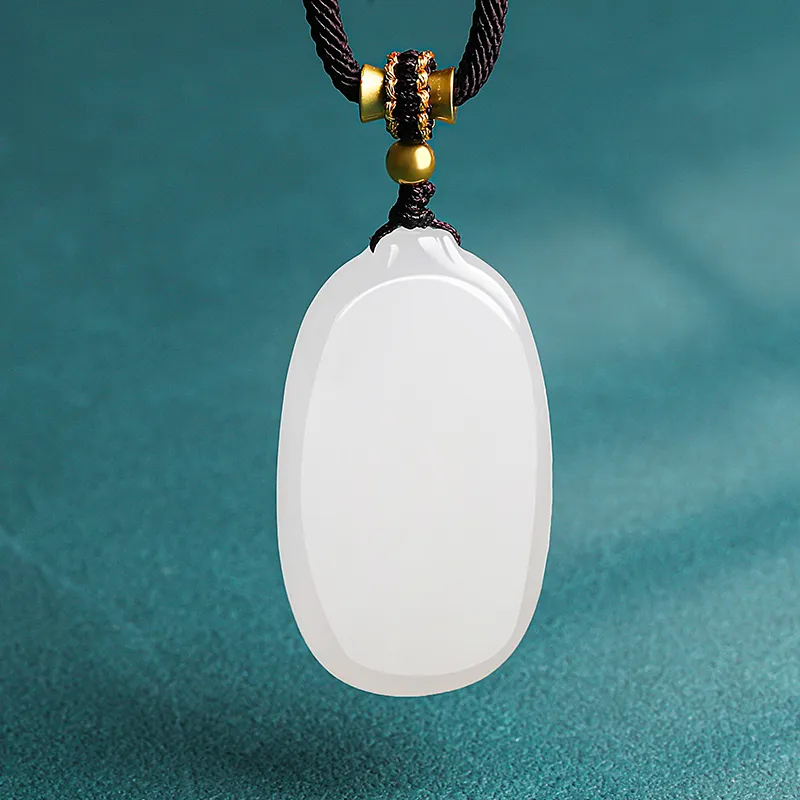 Cardamom Time Hetian Jade Necklaces White Jade Unisex-7