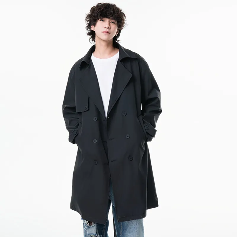 CELUCASN Trench Coats Unisex-5