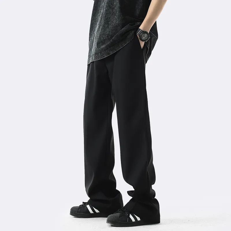 CELUCASN SS24 Casual Pants Unisex Black-3