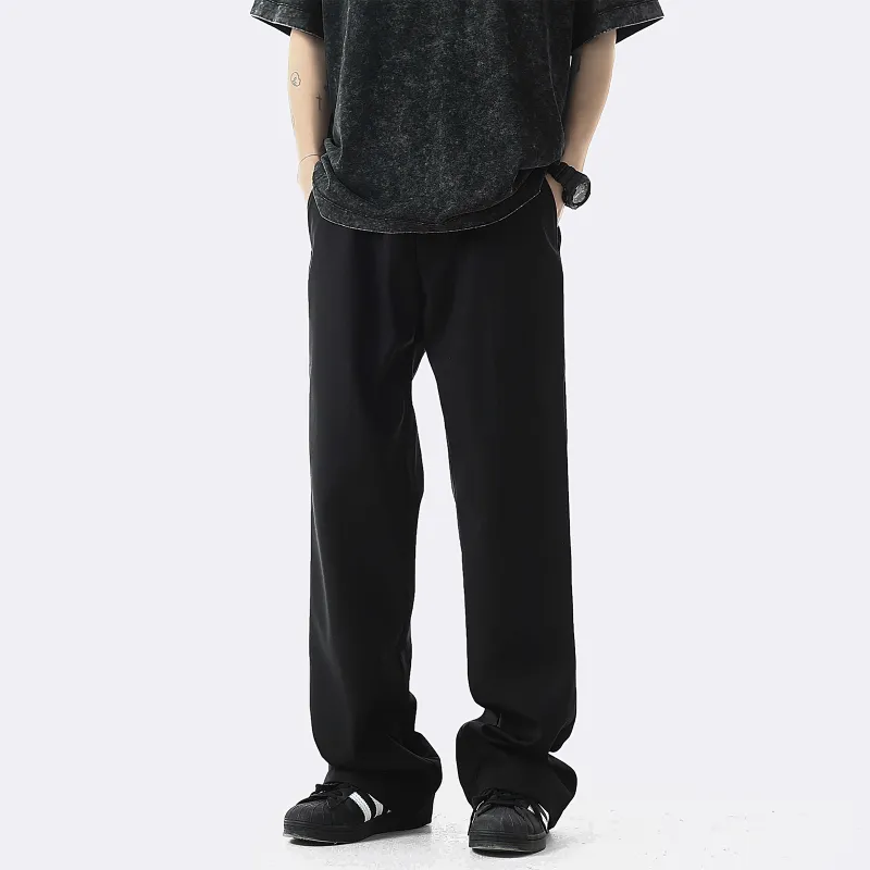 CELUCASN SS24 Casual Pants Unisex Black-6