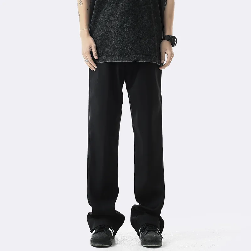 CELUCASN SS24 Casual Pants Unisex Black-2
