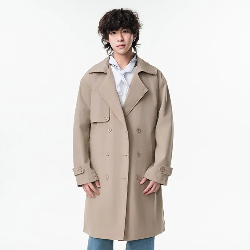 CELUCASN Trench Coats Unisex-8