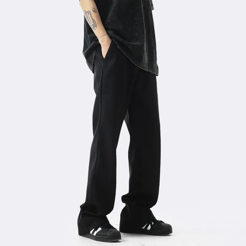 CELUCASN SS24 Casual Pants Unisex Black-5