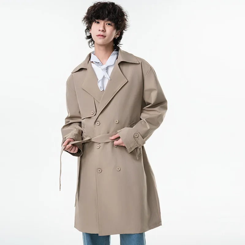 CELUCASN Trench Coats Unisex-11