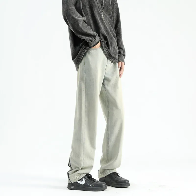 CELUCASN Jeans Unisex Yellow Mud-4