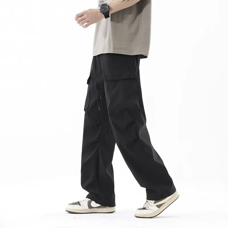 CELUCASN Casual Pants Unisex White-3