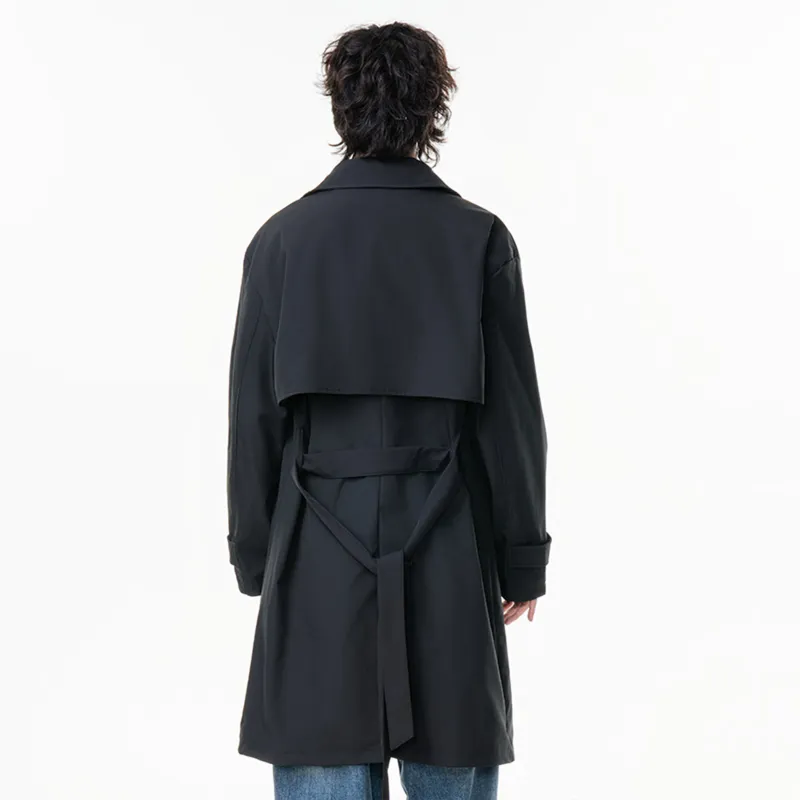 CELUCASN Trench Coats Unisex-4