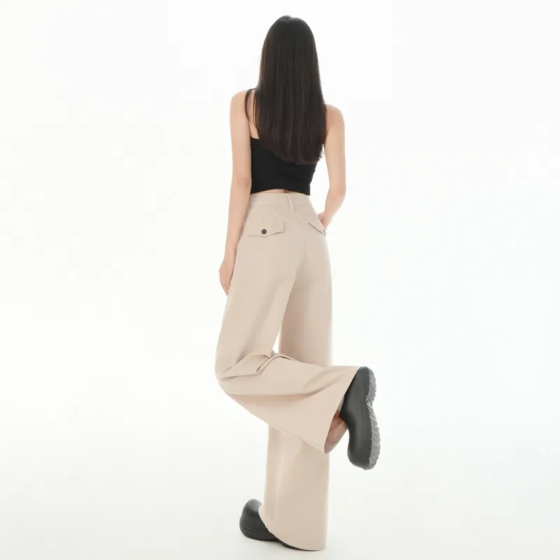 HELEH Jeans Women's Beige Apricot-3