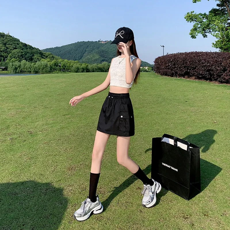 HELEH Cargo Short Skirts Women's-3