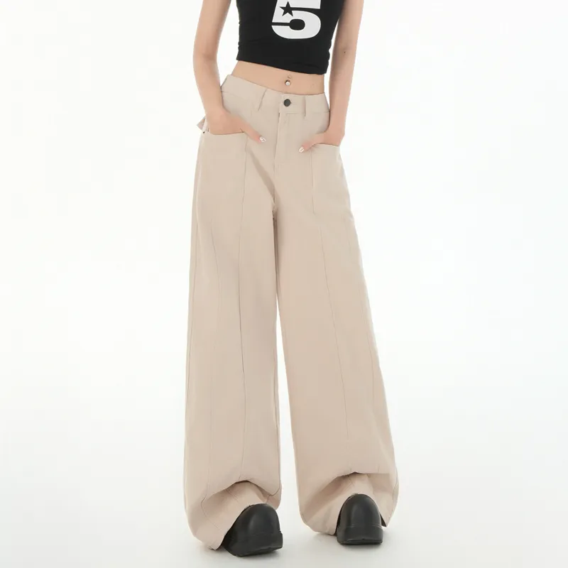 HELEH Jeans Women's Beige Apricot-1