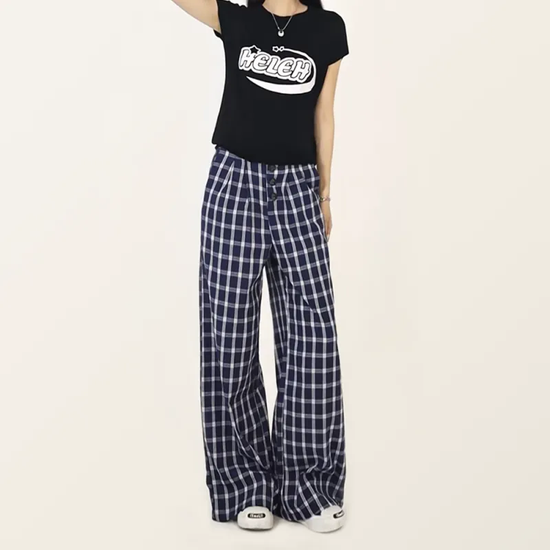 HELEH Casual Pants Women's Dark Blue-3