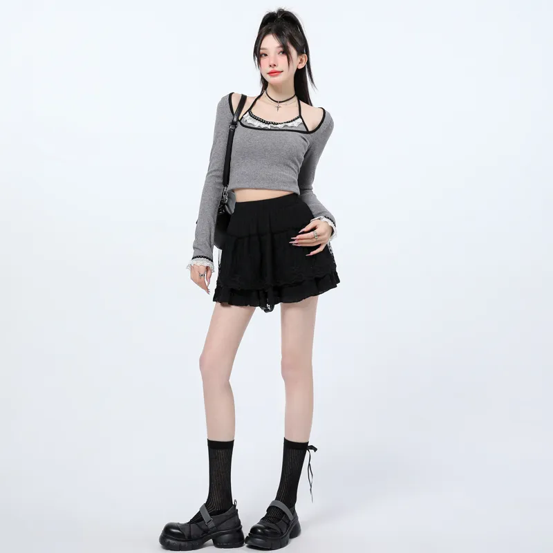 HELEH Casual Short Skirts Women's-3