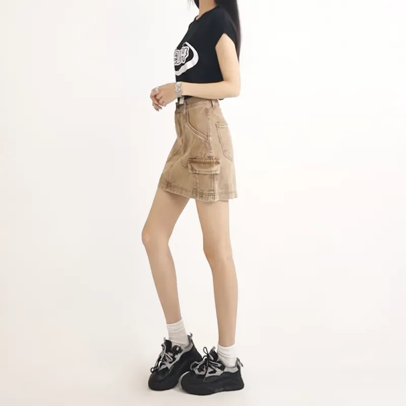 HELEH Denim Short Skirts Women's-6