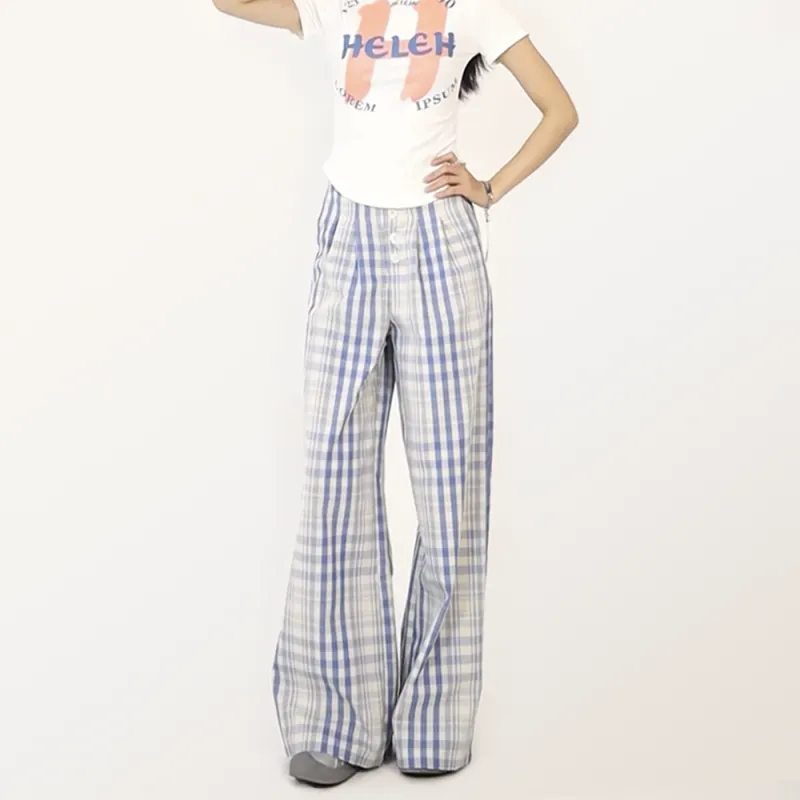 HELEH Casual Pants Women's Light Blue-3