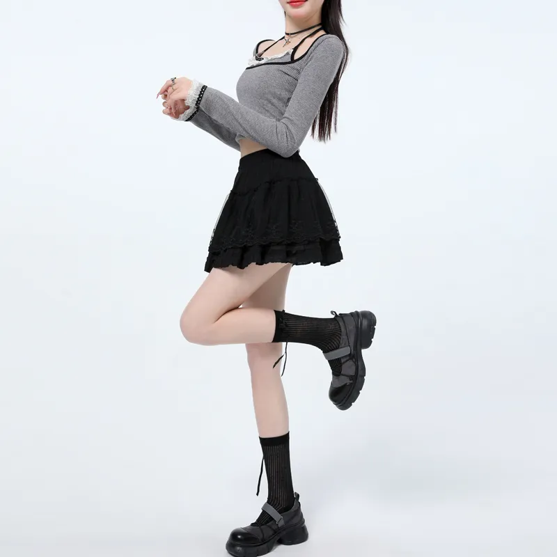 HELEH Casual Short Skirts Women's-5