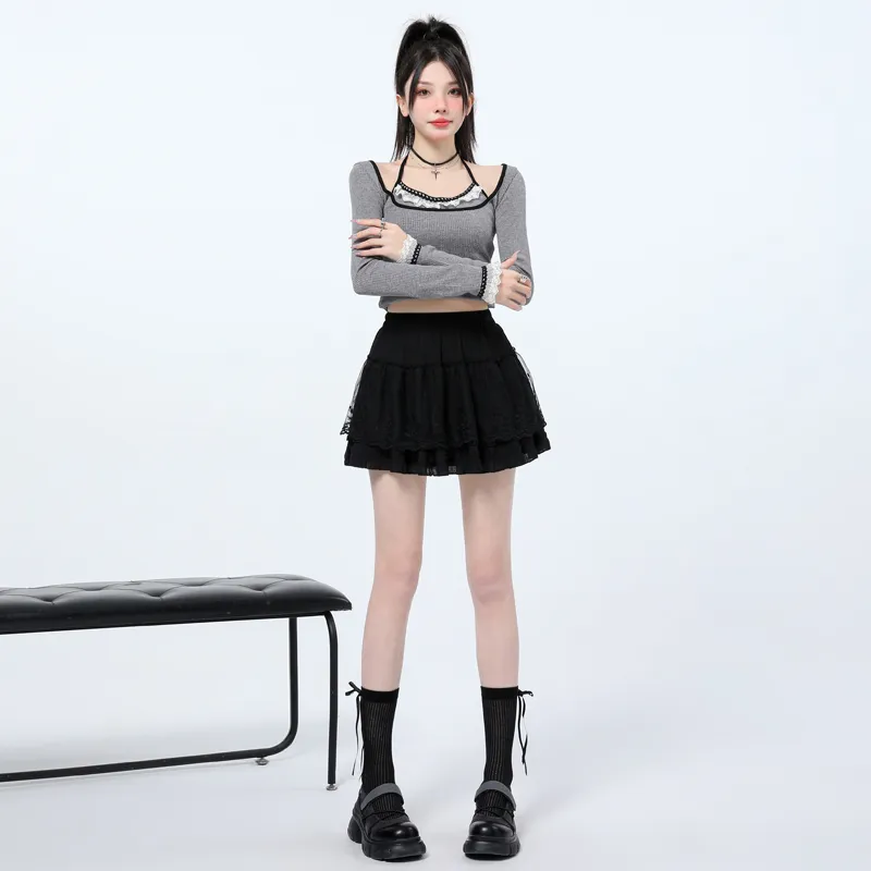 HELEH Casual Short Skirts Women's-4