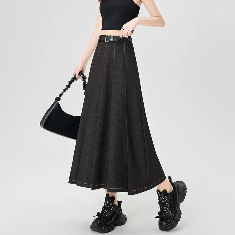 HELEH Casual Long Skirts Women's-3