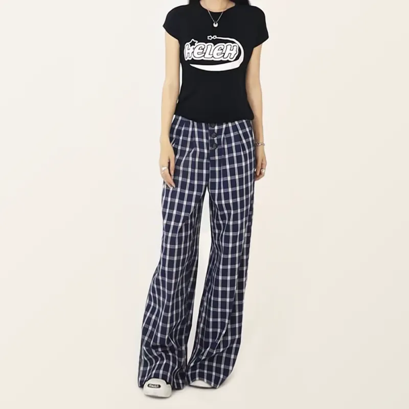 HELEH Casual Pants Women's Dark Blue-4