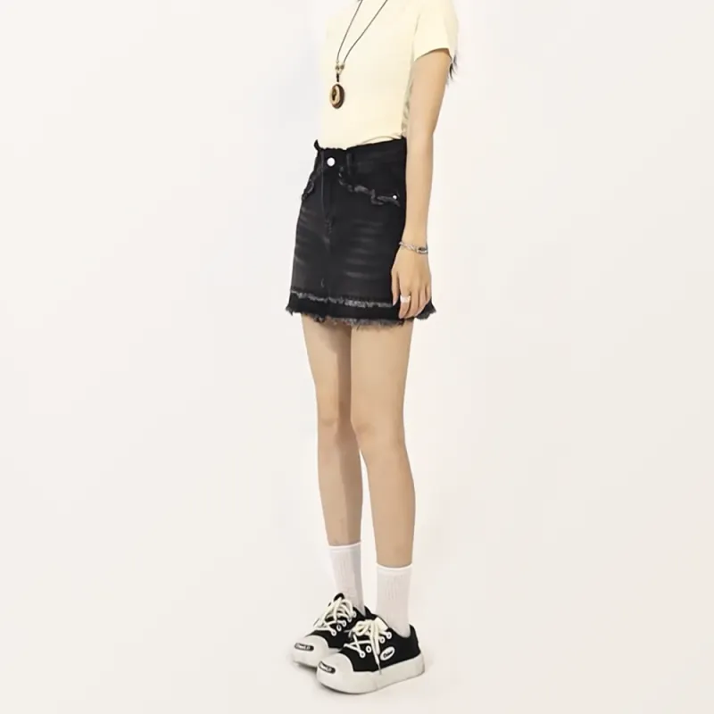 HELEH Denim Short Skirts Women's-2