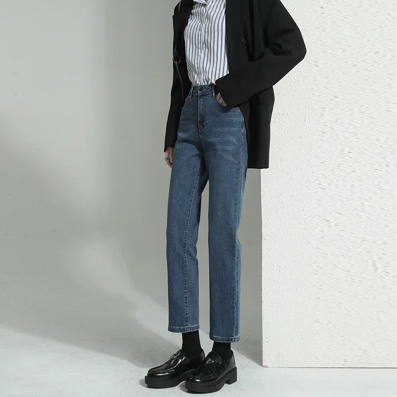 HELEH Versatile Jeans With Fishtail Flare Autumn Style Women's-5