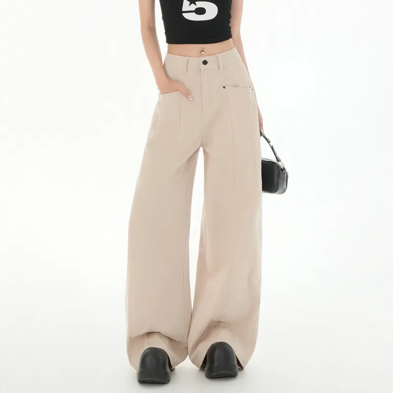 HELEH Jeans Women's Beige Apricot-2