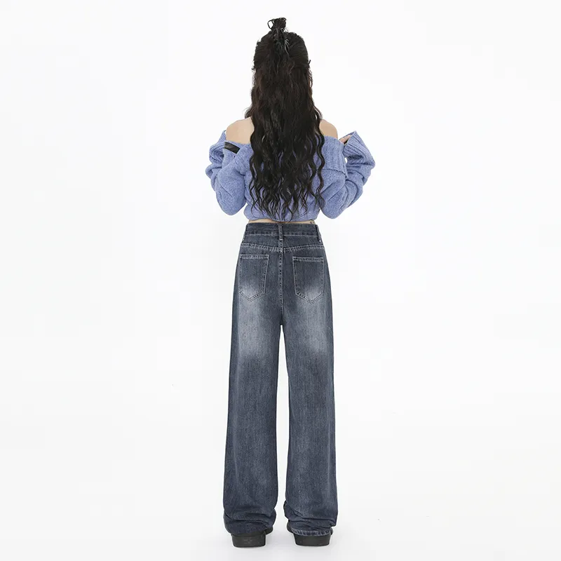 HELEH Jeans Women's Blue Gray-4