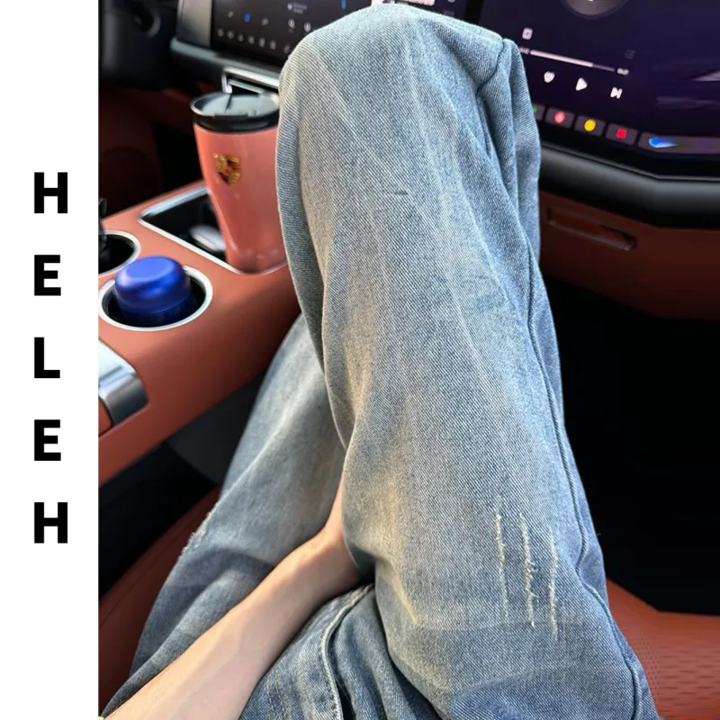 HELEH Jeans Unisex Vintage Blue-5
